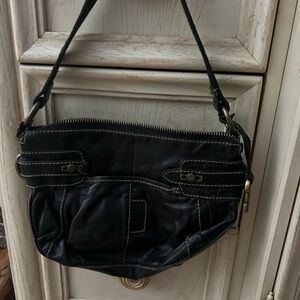 Stylish Black Leather Shoulder Bag